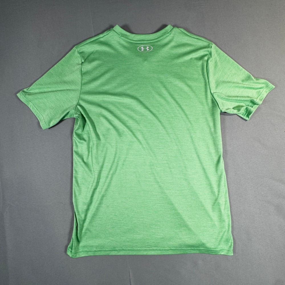 Under Armour Mens L Green Space Dye V-Neck Performance Tee HeatGear Workout